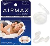 AIRMAX Nasal Dilator for Better Sleep - Natural, Comfortable, Anti Snoring Device, Snoring Solution for Maximum Airflow & Easier Breathing (Medium - Clear)