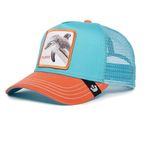 Goorin Bros. Dolphin Fan The Player Dolphin Turquoise Orange Adjustable Trucker Cap