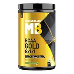 MuscleBlaze Bcaa Gold 8:1:1 Powder (Green Apple, 450G, 30 Servings) | With Higher Leucine, Electrolytes & Glutamine