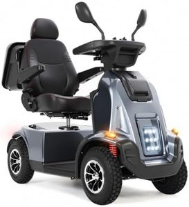 Ecomobi All-Terrain Heavy Duty Mobility Scooter for Seniors & Adults, 1000W Powerful Motor, 550 lbs Weight Capacity, 32 Mile Extended Range, 9 MPH, 13” Pneumatic Tires, Full Suspension, FDA Cleared