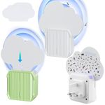14 Glue Cards Flying Insect Trap Indoor Use, Mosquito Trap Plug-in, Indoor Gnat Moth Catcher, Fly Trapper with Night Light, Attractant Catcher for Home Office with 2 Device