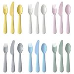 Ikea 901.929.62 Kalas Piece Bpa-Free Flatware Set of 18 (Packaging May Vary), Multicolored