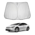 LUWU for 2023 2024 Toyota Prius Windshield Sun Shade 2024 Prius Windshield Sunshades 2024 Toyota Prius Accessories 2024 Prius LE/XLE/Limited Sunshade Cover Block UV Ray Front Window Sunshade