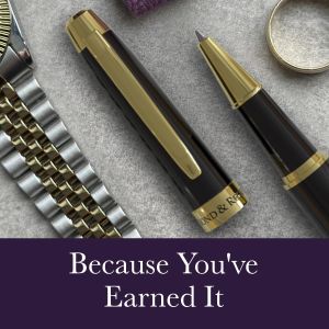 Bond & Regent Rollerball Pen – Black Gold Finish