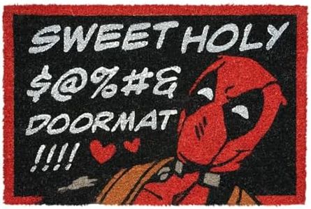 Grupo Erik Felpudo Marvel Deadpool - Felpudo Entrada casa Originales Antideslizante 40x60 cm - Alfombra Entrada casa Exterior, Felpudo Exterior Fabricado Fibra de Coco - Marvel merchansiding Oficial