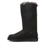 BEARPAW Women's Emery Aged Black Size 6 | Women's Boot Classic Suede | Women's Slip On Boot | Comfortable Winter Boot