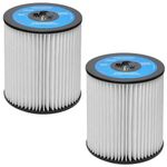 2 Pack 7" Vacuum Filter Compatible with Dirt Devil 8106-01 CV2000 CV2200 CV2600 Central Vacuum Cleaner Filter Fit for Vacuflo FC300 FC520 FC530 FC550 FC610