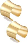 FIRAZIO 2 Pcs Cuff Bangle Bracelet 