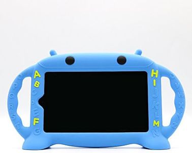 Kids Proof Case for Samsung 7 inch Tablet Galaxy Tab A/3/3 Lite/4/E Lite 7.0-CHINFAI [Cartoon Robot Series] Silicone Handle Stand Case Cover for Tablet SM-T280/T113/T230 (Blue)