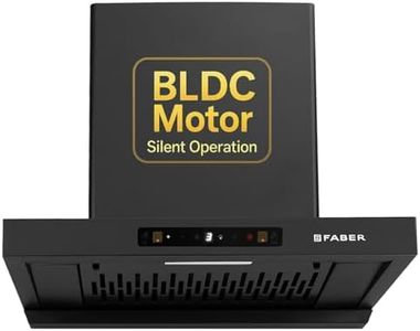 Faber Coral 60cm 1500m³/hr BLDC Autoclean T-Shape Chimney | 44db Silent Hood with 9 Speed | Touch & Gesture Control | 12Yr Motor,2Yr Comprehensive Warranty by Faber | Hood Coral BLDC FL HC SC BK IN60