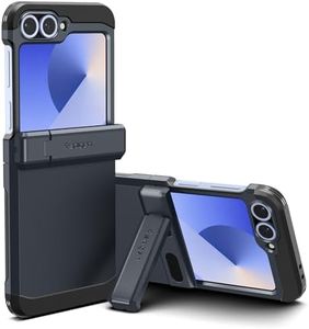 SPIGEN Tough Armor Pro for Samsung Galaxy Z Flip 6/7 FE Case, TPU Body PC Back Extreme Impact Foam Technology Heavy, Duty Shock Absorption Raised Edge Protection Hard Kickstand Cover - Metal Slate