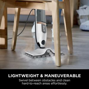 Shark SteamSpot Steam Mop – White, Powerful Floor Cleaning