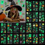 20Sheets Glow In Dark Halloween Tattoos Luminous Halloween Tattoos Kids Tattoo Stickers For Kids Fake Tattoos Party Tattoos Party Favors Tattoos Cartoon Tattoos Birthday Tattoos For Kids Birthday (20Sheets Glow In Dark)