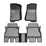 KUST Floor Mats for 2018-2025 Jeep Wrangler JL Unlimited 4-Door (Not for 2 Door) (Not Fit for 4XE and JK), All Weather Floor Mats Carpet Liners TPE Front & Rear Black Car Liners