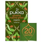 Pukka Tea" Ginseng Matcha" 4 x 20 {80, 120 & 160's} Tea Bags Organic & ENVELOPED Version (80)