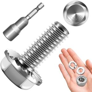 M10 x 25mm (10 Sets) M10x1.5 Bolt Flanged Hex Head Nuts and Bolts,Flange Hexagon Screws with Nuts and Washers,Screws 304 Stainless Steel 18-8 Metric Bolt Assortment, DIN 6921, by Mywish