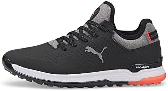 PUMA Women's PROADAPT ALPHACAT WMNS Golf Shoe, Black-Silver-HOT Coral, 7 UK