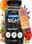 Night Bullets Weight Loss Pills for Women & Men, Stim-Free Nighttime Fat Burner, Appetite Suppressant, Diet Pills with Ashwagandha & CLA, 60 Capsules