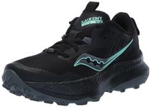 Saucony Womens Blaze Trail Running Shoe, Black/Carbon, 9 US