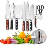 Shopping Mart 16-Inch Stainless Steel Magnetic Wall Knife Strip - No Drill, Extra Strong, Space-Saving Kitchen Knives Bar, Wall Mounted with Powerful Magnet