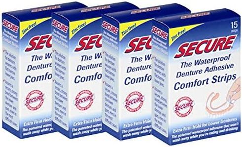 4 x FITTYDENT SECURE Denture Adhesive Strips 15's (4 Pack) lower price