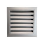 16" x 16" Anodized HVAC Fixed Louvre Exterior Grille Air Vent Aluminum Grille for Walls and Crawl Space with Steel Mesh Weatherproof