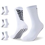 Alaplus Grip Socks Football for Men - Anti-slip Sports Socks Cushion Wicking Breathable Athletic Socks for Basketball, Running, Yoga, netball and Hiking