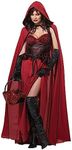 Womens Dark Red Riding Hood Costume Large