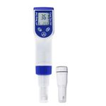 6-in-1 Waterproof pH/ORP/TDS/EC (Conductivity)/Salinity/Temp Meter Pocket Size Multi-Parameter Water Quality Tester Kit Replaceable ORP Probe