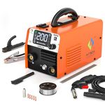 HITBOX 200A Gasless MIG Welder 240V, Portable IGBT Inverter Welding Machine 3-in-1 MIG/Stick/Lift TIG with Digital LED Screen, MIG Torch & Flux Core Wire (HBM200)
