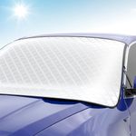 Car Windscreen Cover, Windscreen Cover, Car Front Window Sunshades, Car Screen Cover Winter/Summer, Heavy Duty Ultra Thick Protective Cover Fits of Standard Auto(183x116 cm)