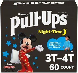 Pull-Ups Boys' Night-Time Potty Training Pants, Size 3T-4T Overnight Training Underwear (32-40 lbs), 60 Ct