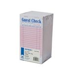 Royal Pink Guest Check Board, 1 Part Booked with 15 Lines, Package of 10 Books