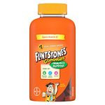 FLINTSTONES Kids Multivitamin Gummies Plus Immunity Support- Multivitamins for Kids, Kids Gummy With Zinc and Extra Vitamin C‡, Free of Artificial Sweeteners, Free of Aspartame, Free of Synthetic FD&C Dyes, 180 Gummies