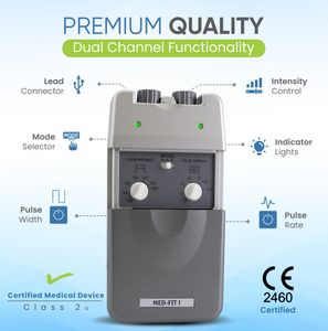 Med-Fit 1 Dual Channel TENS Machine – Pain Relief & Management Therapy
