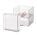 Lillian Rose Clear Acrylic "We Do" Ring Box Ring Pillow Alternative