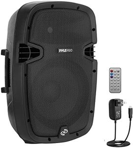 PYLE-PRO 1000W Powered Bluetooth PA System Speakers - Active DJ Speakers with 10 Inch Subwoofer Monitor Speaker and Built-in USB for Audio, Music, Concerts, Band - PPHP1037UB, Black