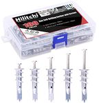 Hilitchi 100pcs Premium Quality Zinc Self-Drilling Drywall Anchor with Screw Kit