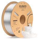 ELEGOO PLA+ Filament 1.75mm Clear 1KG, PLA Plus Tougher and Stronger 3D Printer Filament, Dimensional Accuracy +/- 0.02mm, 1kg Cardboard Spool(2.2lbs) for Most FDM 3D Printers