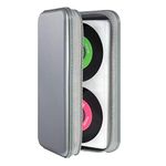 DVSICK CD Case Hard, 96 Capacity CD/DVD Case Holder CD Storage Organizer Wallet Protective DVD Storage for Car (Gray)