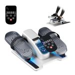 TODO Under Desk Elliptical Machine, Fully Assembled Electric Pedal Exerciser with Remote,12-Level Speeds & 12 Modes, Forward & Reverse Quiet Elliptical Exercise Machine (White + Gray)