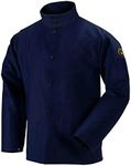 Black Stallion FN9-30C 30" 9oz. Navy FR Cotton Welding Jacket, Large (2XLarge)