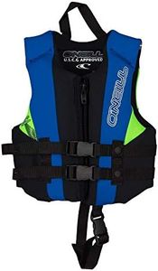 O'Neill Wetsuits Child Reactor USCG Life Vest, Black/Pacific/Dayglo, 1SZ