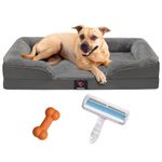 ASHAL Dog Beds Large Washable - Super Soft Comfy Fluffy Anti-Anxiety Pet Bed with Nonskid Bottom (89x63x18 cm) (Large Size)