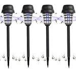 QYLPNB Solar Bug Zapper, Mosquito Killer Waterproof Lamp, Indoor Outdoor Electric UV Light Insect Catcher for Camping Home Backyard Garden Patio(4 PCS)