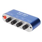 Stereo Sound Mixer, 4 in 1 Out Volume Adjustment Audio Mixer 3.5mm Sound Selector Amplifier for PC Laptop Headphone