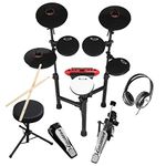 Carlsbro CSD130R Kids Electronic Drum Kit – Compact Childrens Electric Set with Pedals, 250+ Voices, 50 Lessons Included – Ideal Beginners Starter Drum Kits