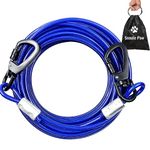 Tie Out Cable for Dogs, 30FT Dog Leads for Yard Chew Proof, Heavy Duty Dog Tie Out Cable for Large Dogs Up to 250lbs, Durable Dog Runner for Yard or Camping