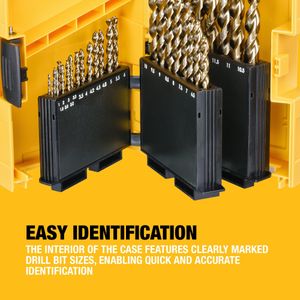 DEWALT EXTREME 2 HSS-G Drill Bit Set – 29 Piece High-Speed Steel