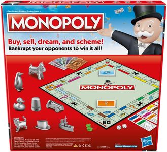 Hasbro Monopoly Classic Board Game – Family Game Night Essential